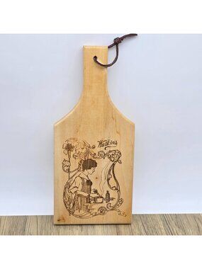 Rustic Watkins Engraved Wood Cutting Board Vintage Farmhouse Kitchen Wall Decor